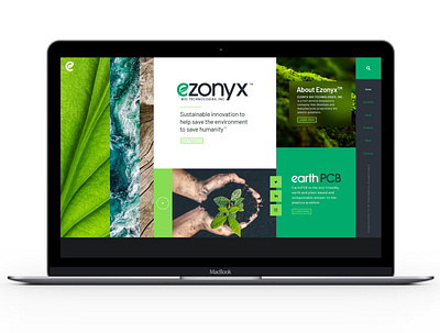 Ezonyx Website Concept Design biotech brand identity clean ui design graphic design logo ui ui ux uiux webdesign website
