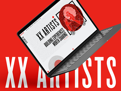 XX Artists Web Design bold brand identity color design font graphic design red type ui ux web web design website