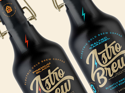 Astro Brew Packaging bottle design brand identity branding branding design coffee coffee bottle design graphic design logo package packaging packaging design vector