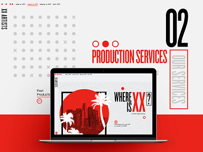 XX Artists Website bold brand identity branding design color design font graphic design red type ui web design web development webdesign website website design