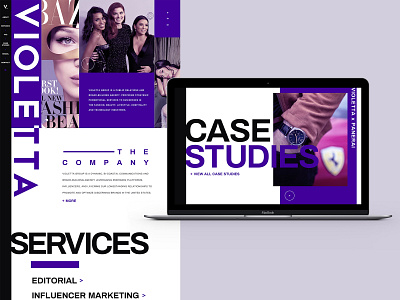 Violetta Website brand identity branding design design graphic design ui web webdesign website builder website concept website design websites