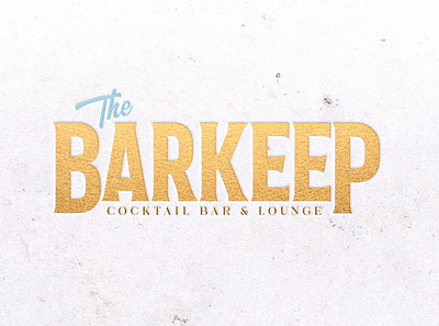 The Barkeep bar logo brand identity branding branding design cocktail cocktail bar color flat font gold logo graphic design lettering logo retro retro logo type typography vector
