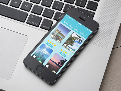 Travel App clean flat ios iphone minimal neat ui