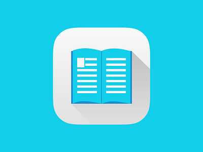 Book Icon clean flat icon ios iphone minimal