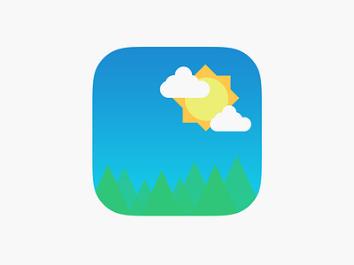 Weather Icon clean flat icon ios iphone minimal