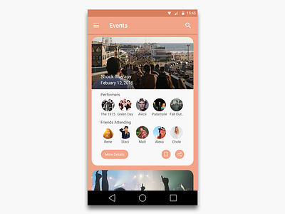 Events App Android android clean material design minimal neat
