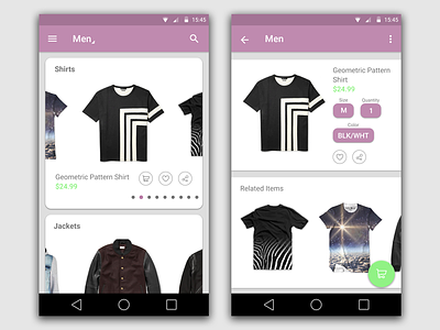 Shopping App Android android clean material design minimal neat