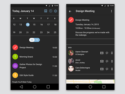 Calendar App Android android clean material design minimal neat