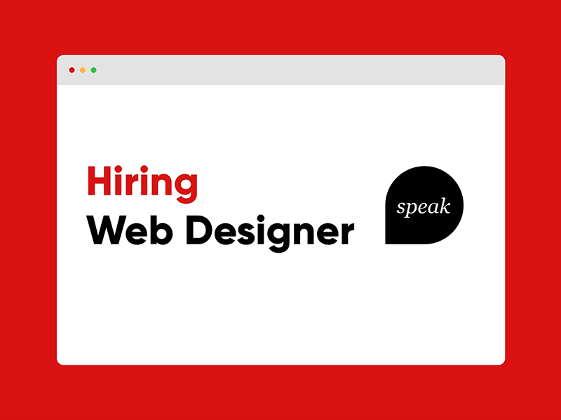 Hiring Web Designer career developer hiring remote speak web design web designer