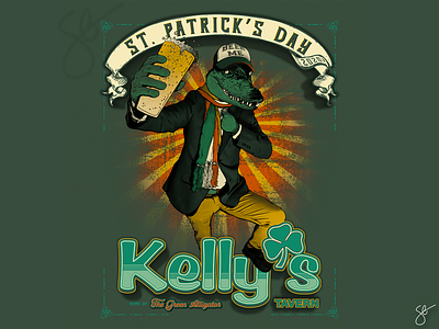 Kelly’s St. Patrick’s Day apparel graphics design illustration illustrator photoshop screen print separation vector