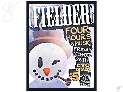 Fielder - Christmas Concert Poster design illustration illustrator photoshop poster art screen print vector