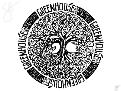 Greenhouse Discs branding design illustration illustrator logo design screen print vector