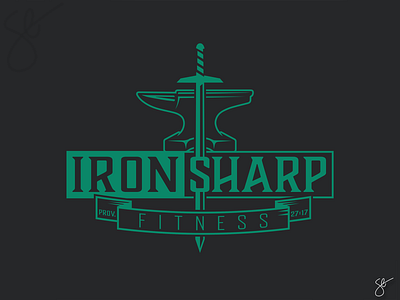 Iron Sharp Fitness apparel graphics branding design illustration illustrator logo logo design screen print vector