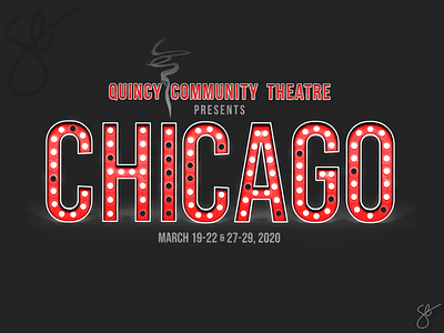 Quincy Community Theatre - Chicago apparel graphics design illustration illustrator photoshop screen print separation vector