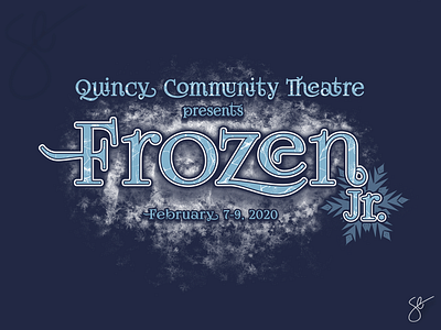 Quincy Community Theatre - Frozen Jr. apparel graphics design illustration illustrator photoshop screen print separation vector