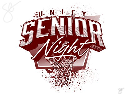 Unity High School Basketball Senior Night apparel graphics design illustration illustrator logo logo design photoshop screen print vector