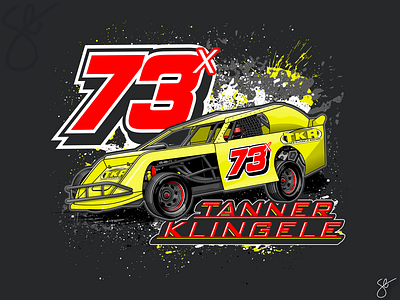 Tanner Klingele Racing apparel graphics design illustration illustrator screen print separation vector