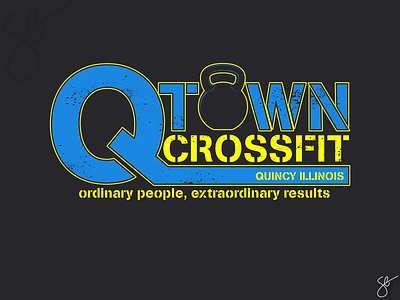 Q-Town CrossFit apparel graphics branding design illustrator logo logo design screen print vector