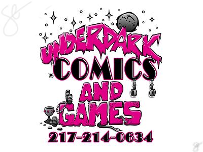 Underdark Comics and Games apparel graphics design illustration illustrator screen print separation vector