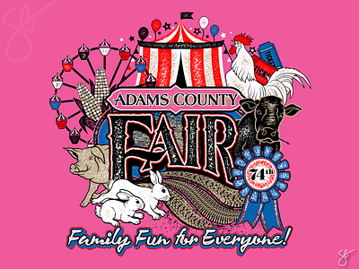 Adam’s County Fair apparel graphics design illustration illustrator photoshop screen print separation vector