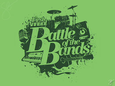 Battle of the Bands apparel graphics design illustration illustrator photoshop procreate screen print separation vector