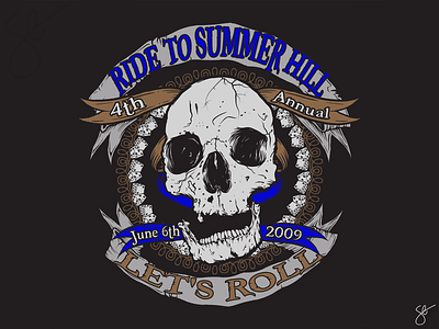 Bro Riders MC - Ride To Summer Hill apparel graphics design illustration illustrator logo photoshop procreate screen print separation vector