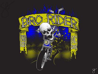 Bro Rider MC - Poker Run apparel graphics design illustration illustrator logo photoshop procreate screen print separation vector