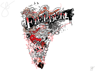 Fielder - Whirlwind Design apparel graphics design illustration illustrator logo photoshop procreate screen print separation vector