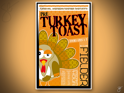 Fielder - Pre Turkey Toast design illustration illustrator poster art poster design screen print separation vector