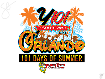 Y101 - 101 Days of Summer Orlando apparel graphics design illustration illustrator screen print separation vector