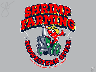 Shrimp Shack apparel graphics design illustration illustrator logo poster design procreate screen print separation vector