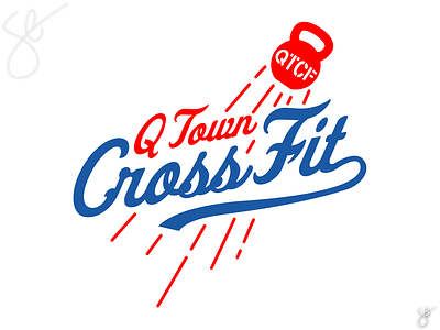 Q Town CrossFit - Script Blast Logo