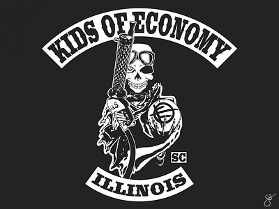 Kids of Economy Scooter Club apparel graphics design illustration illustrator logo procreate screen print separation vector