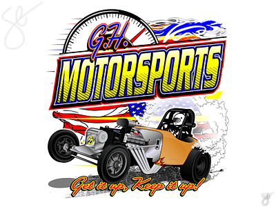 G.H. Motorsports apparel graphics design illustration illustrator photoshop poster art procreate screen print separation vector