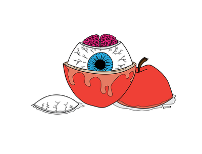 minds eye of my apple apple brain design design art eye illustration illustration art illustrator mind