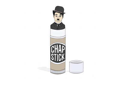 Chap Stick charlie chaplin design design art illustration illustration art illustrator vector