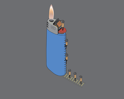 Wic - Light up your life design design art flames illustration illustration art illustrator lighter wic