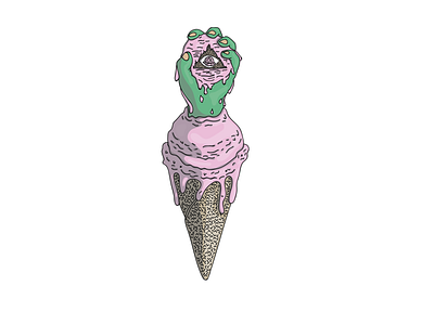 illuminice cream design design art fist icecream illuminati illustration illustration art illustrator