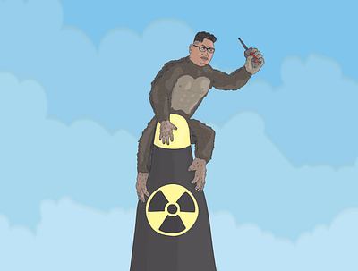 Kim Kong Un design design art illustration illustration art illustrator kim jong un king kong nuclear nucler missile nucler missile