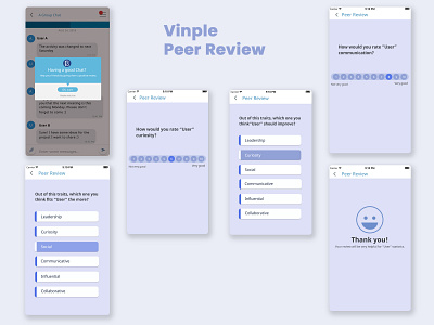 Peer review app design minimal ui ux