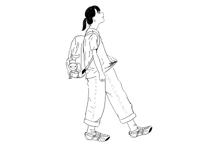 walking girl by Ana Cabrera on Dribbble