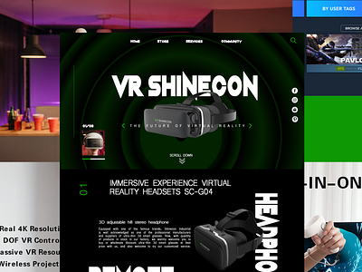 Virtual Reality Website branding design ui ux web