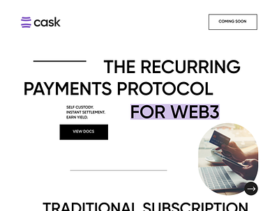 Web Design Mockup - Cask design ui web