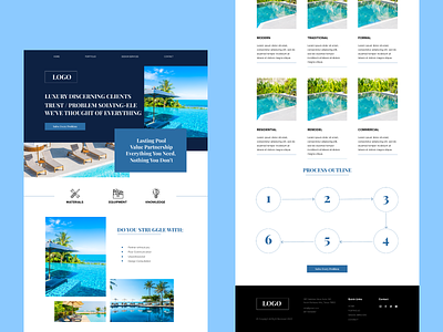 Another Pool Service Website cleaning design house landing page minimalist modern pool service ui ux web
