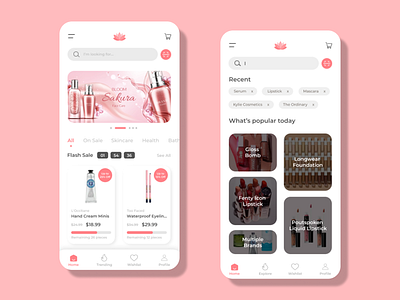 A Beauty Mobile App app application beauty cosmetics derma design ecom ecommerce kylie maccosmetics make up makeup mobile sephora skin skincare ui ulta beauty ux zara