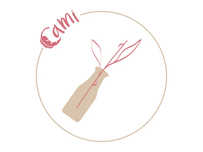 Logo for Cami Juices branding design flat illustration illustrator logo minimal print design vector