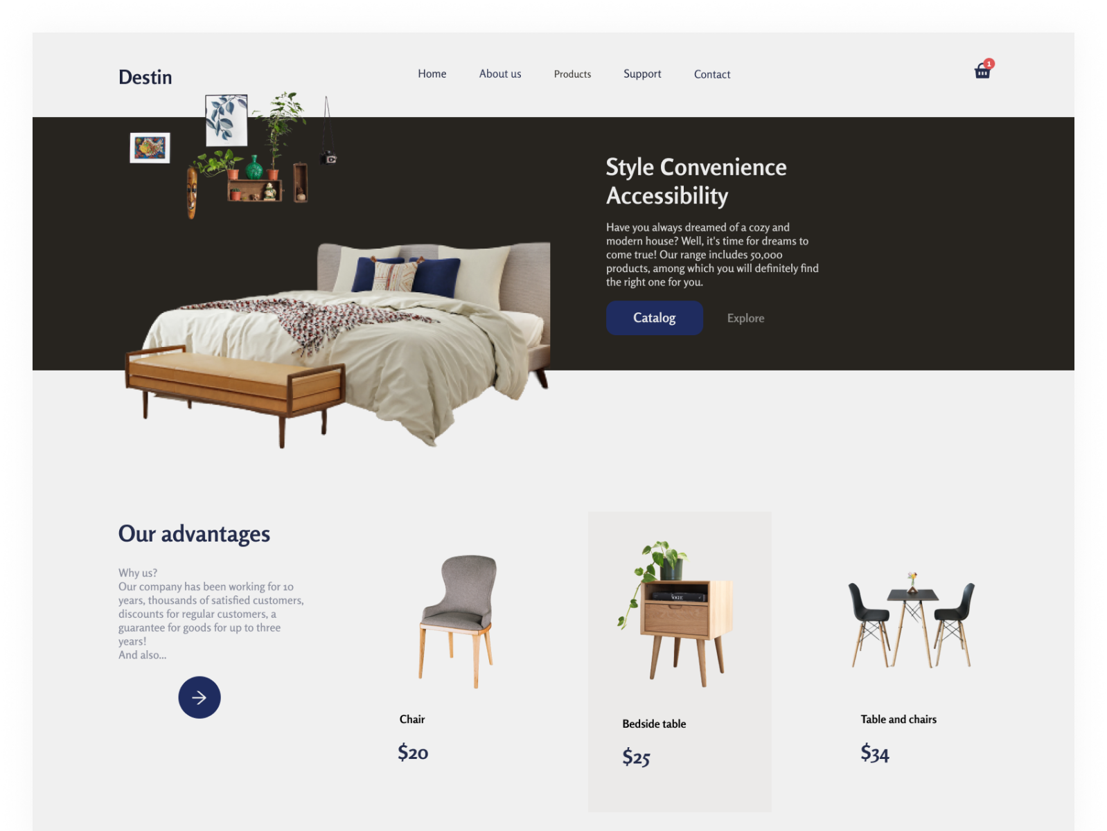 Design of an online furniture store by Yulya on Dribbble