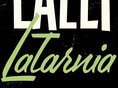 Lalli book green polish script typography