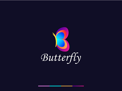 Letter B and Butterfly logo Design b letter b letter logo b logo branding branding design flat logo gradient icon logo logo designer logo typography logodesign logos logotype minimalist logo modern modern logo design monogram