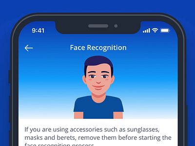 Face Recognition animation dribbble face id face recognition technology tutorial tutorial animation ui ux animation walkthrough